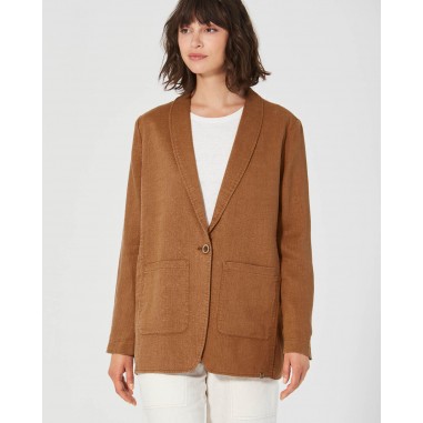 Giacca blazer oversize in canapa
