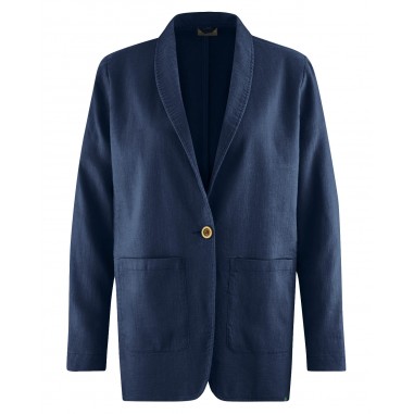Giacca blazer oversize in canapa