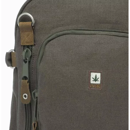 Rucksack Pure in ökologischer leinwand und leder