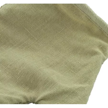 Bi-material pure hemp toilet glove