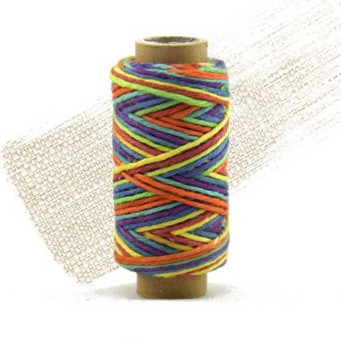 Colour thread 6 strands - 100% Hemp not waxed - 20m
