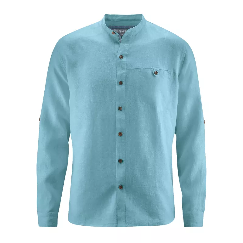 Mao Kragen Hemd - Pure Hanf