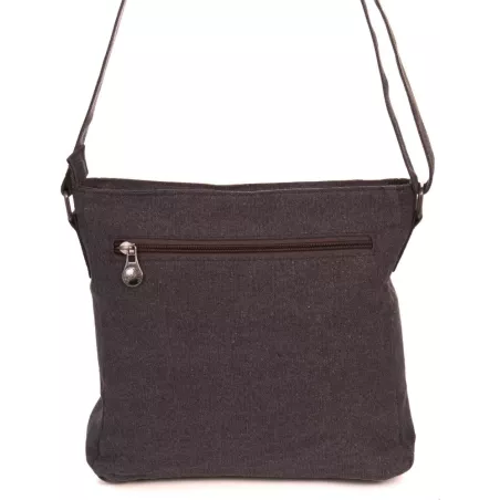 Hemp and organic cotton canvas shoulder bag