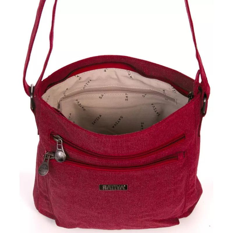 Hemp and organic cotton canvas shoulder bag