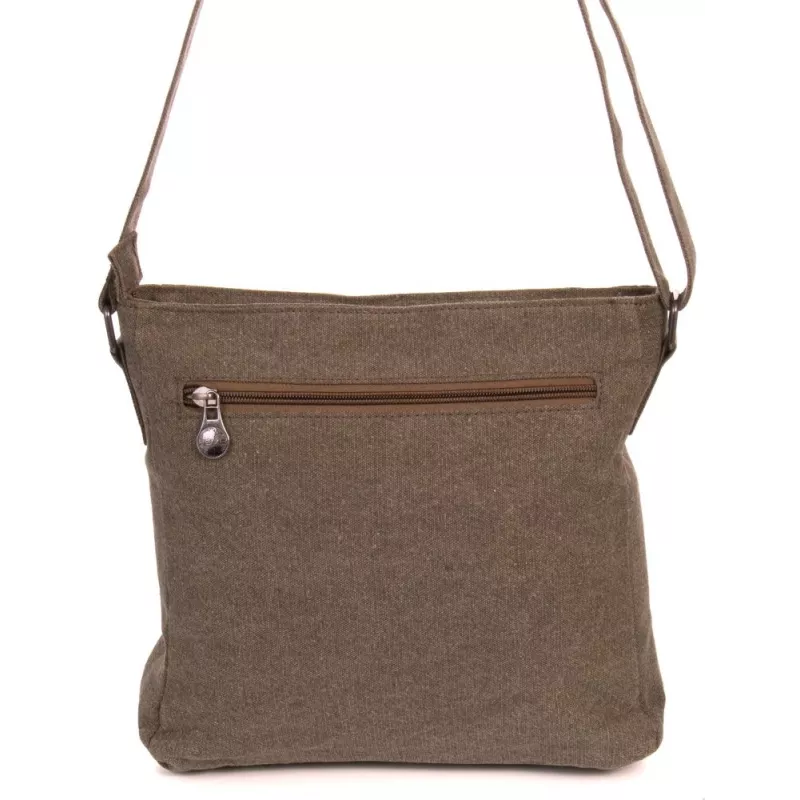 Hemp and organic cotton canvas shoulder bag