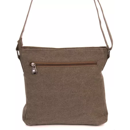 Hemp and organic cotton canvas shoulder bag