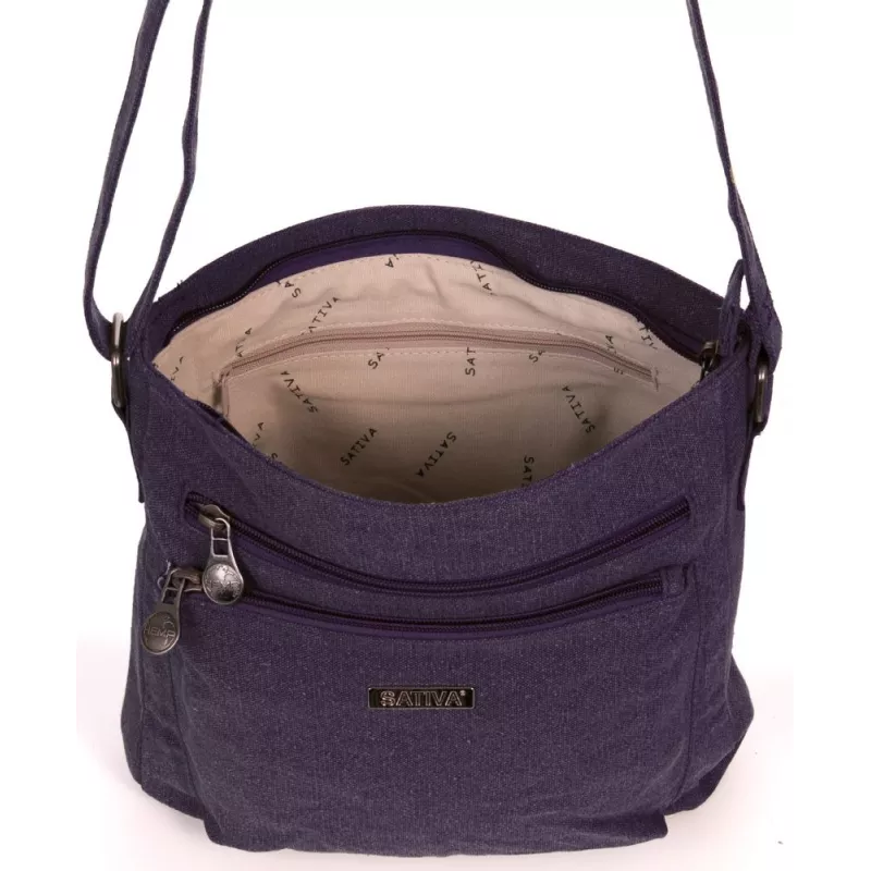 Bolsa de hombro de cáñamo y algodón orgánico