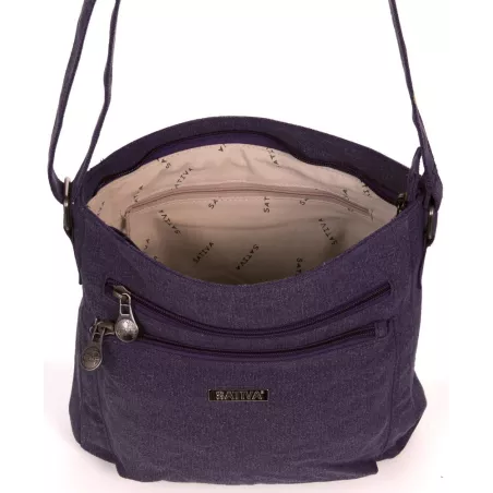 Bolsa de hombro de cáñamo y algodón orgánico