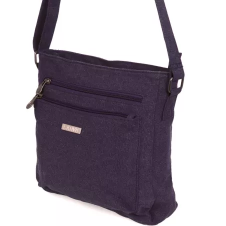 Hemp and organic cotton canvas shoulder bag