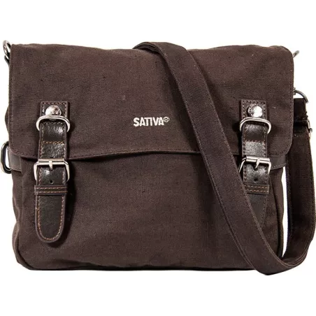 Pochette bandoulière en toile de chanvre