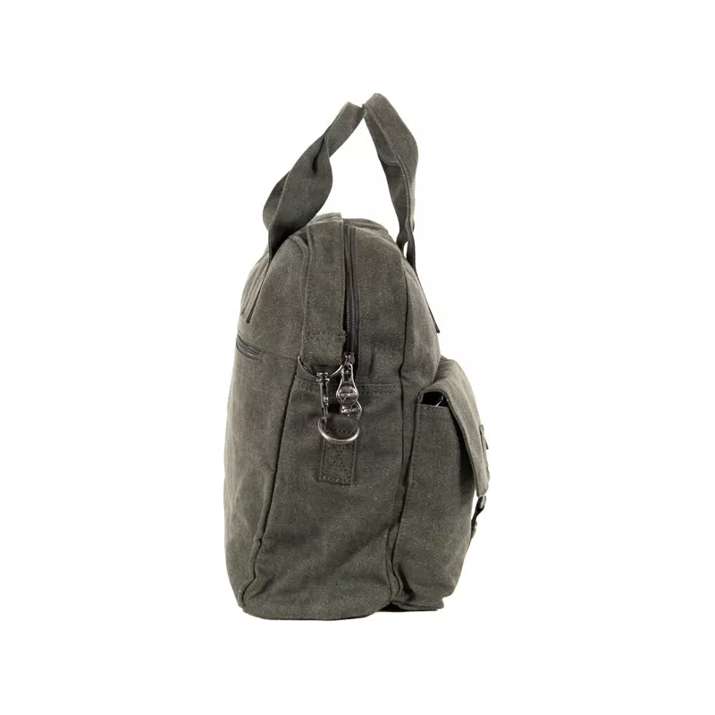 Große Reportertasche aus Hanf-Canvas und Bio-Baumwolle