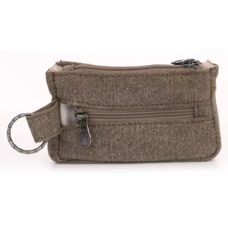 Münzgeldbörse mit 3 Taschen - Bio-Hanf-Baumwolle