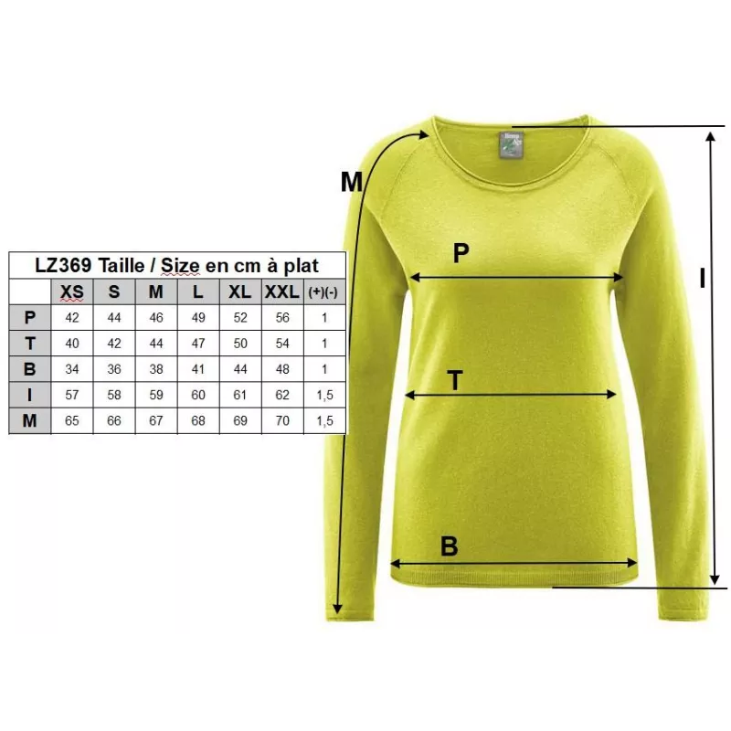 Suéter de algodón orgánico/huff ligero