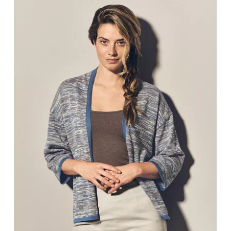 Organic cotton knit vest and hemp