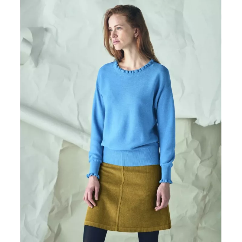 Trapeze skirt in hemp velvet