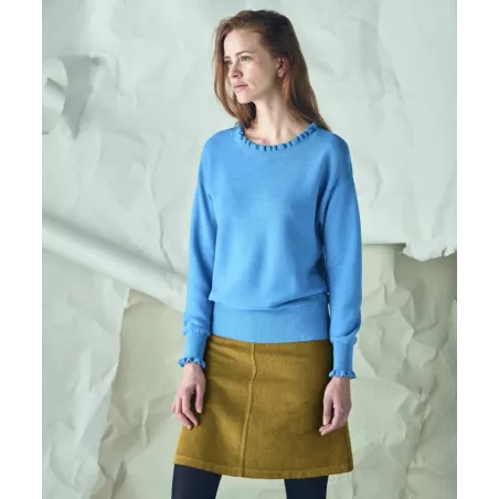 Trapeze skirt in hemp velvet