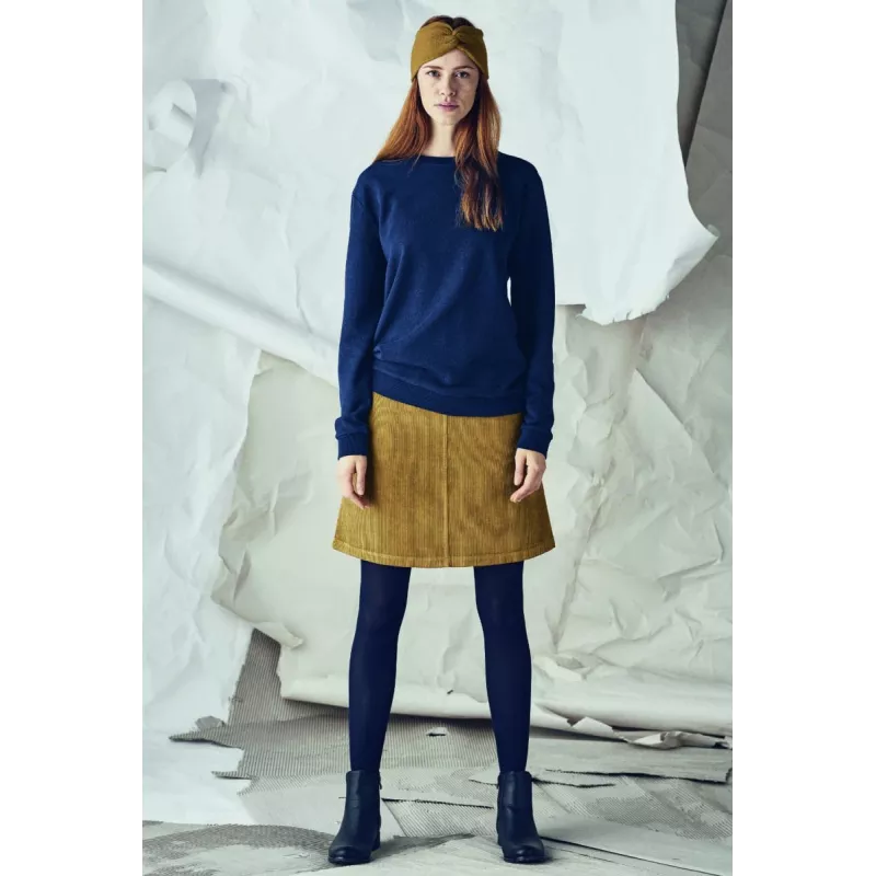 Trapeze skirt in hemp velvet