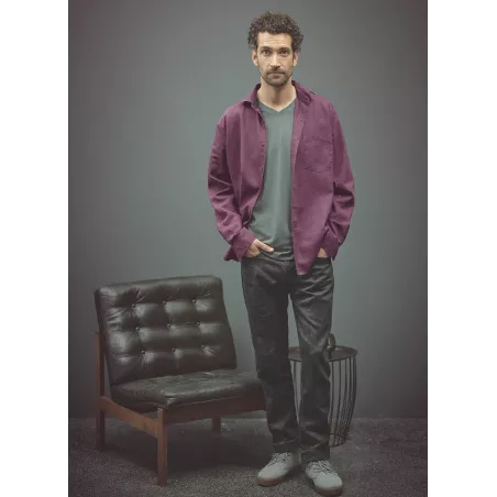 Camisa de los hombres- Humando