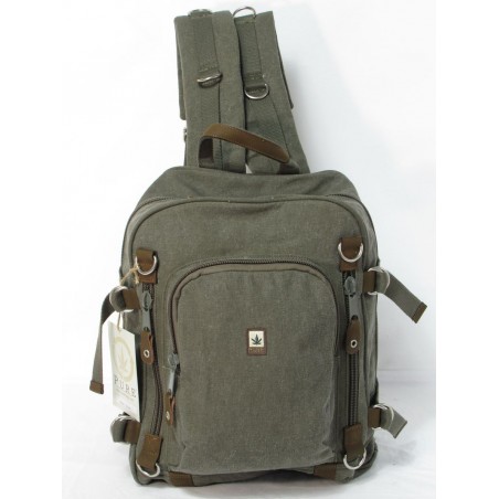 Man woman canvas backpack