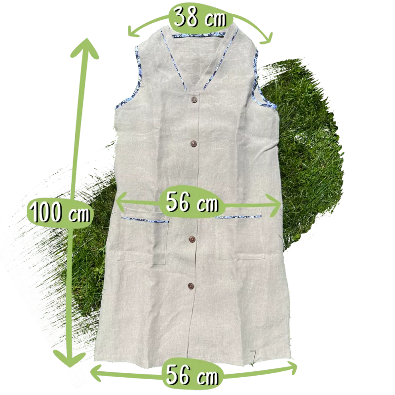 Tablier 3/4 "Grand mère" Fait main