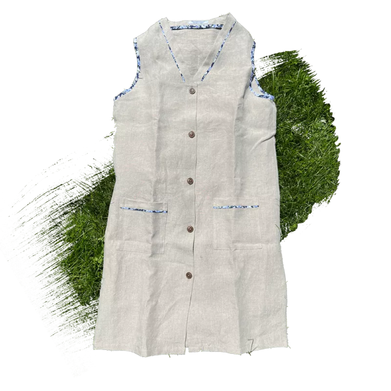 Tablier 3/4 "Grand mère" Fait main