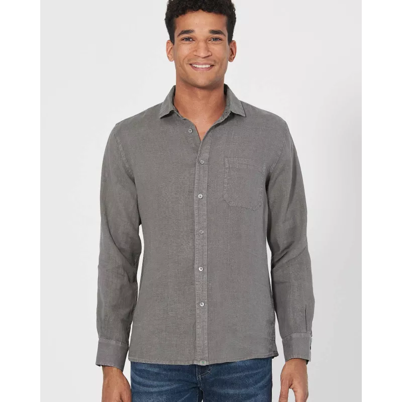 Very fine shirt pure hemp - chest pocket