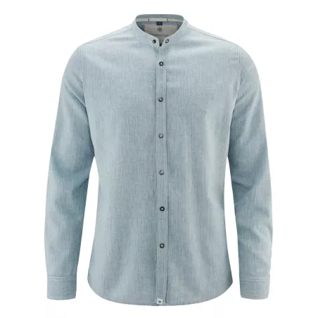 Herrenhemd mit Stehkragen aus ökologischem Hanf