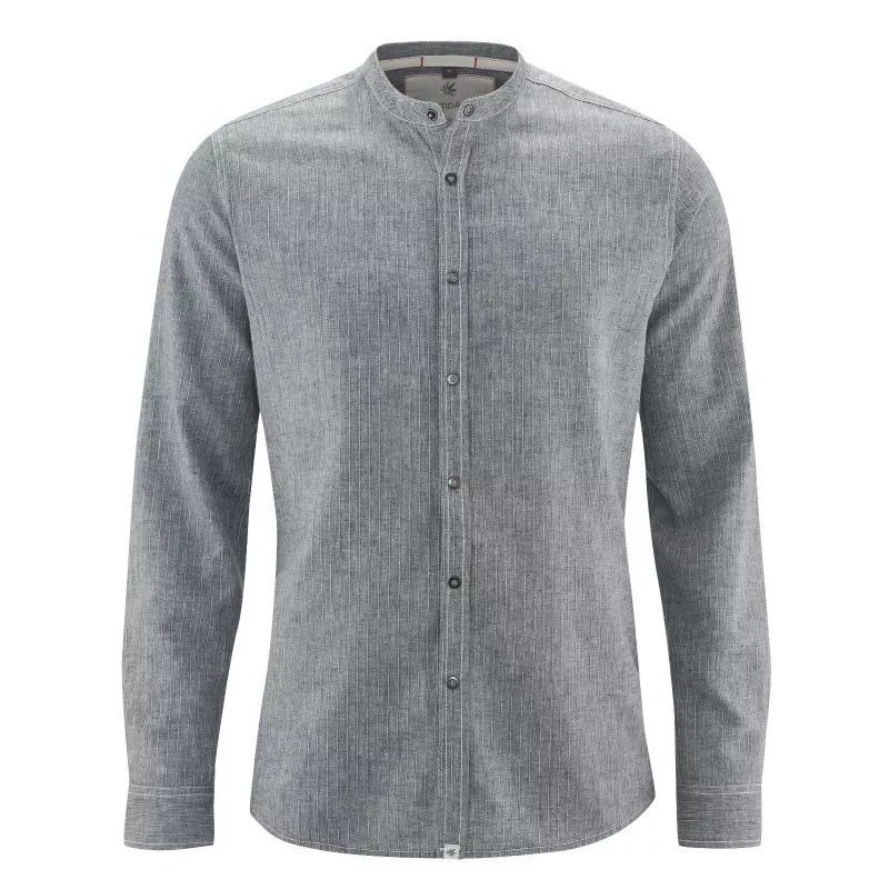 MAO Collar Men's Shirt in Ecological Hemp