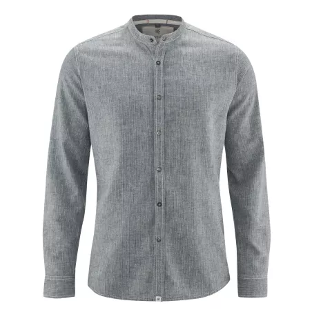MAO Collar Men's Shirt in Ecological Hemp