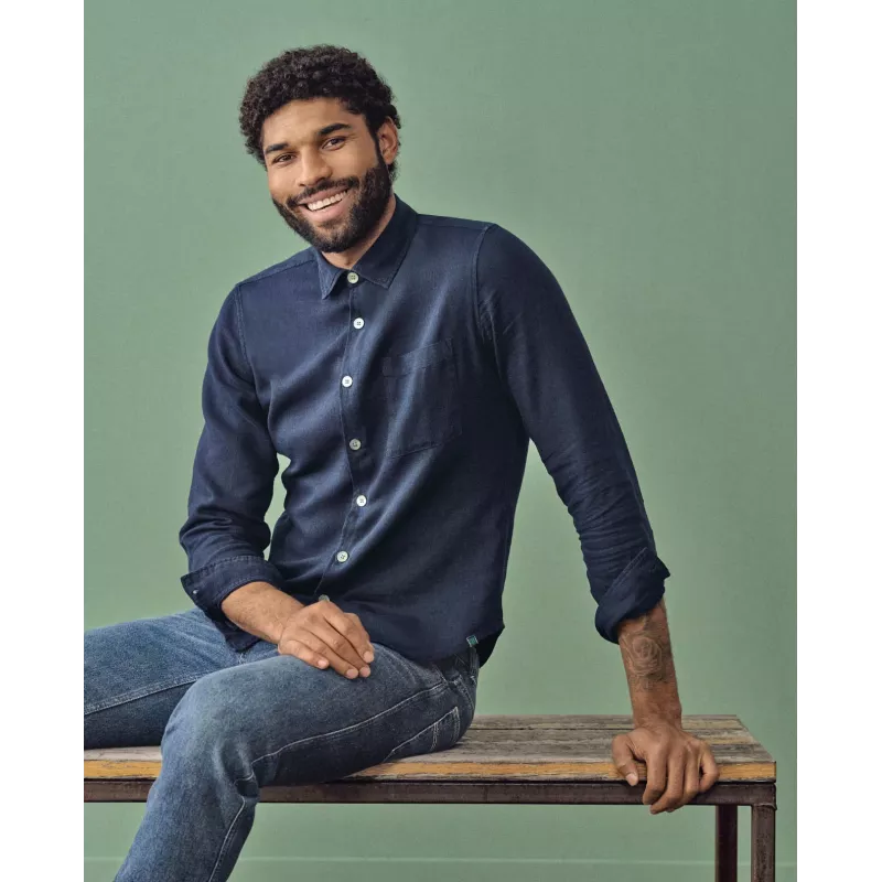 hemp shirt, crepe fabric, ecological