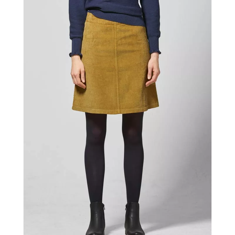 Trapeze skirt in hemp velvet