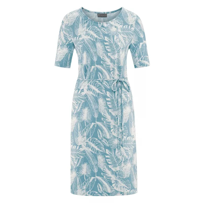 Exotic leaf print dress - HEMPING