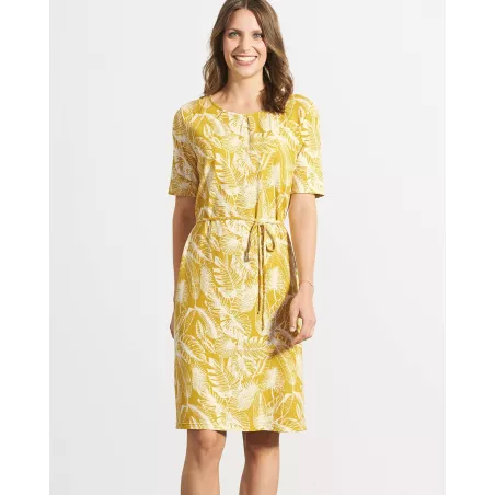 Exotic leaf print dress - HEMPING