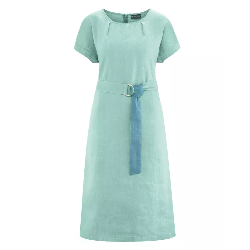 Short sleeve dress 80% hemp