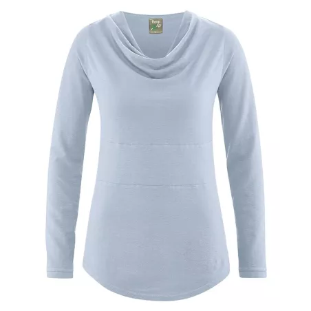 Tunic neck neck in hemp and organic cotton