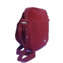 Bag shoulder strap with flap and zipper
