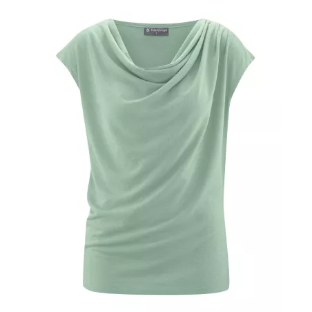 Top draped hemp and organic cotton