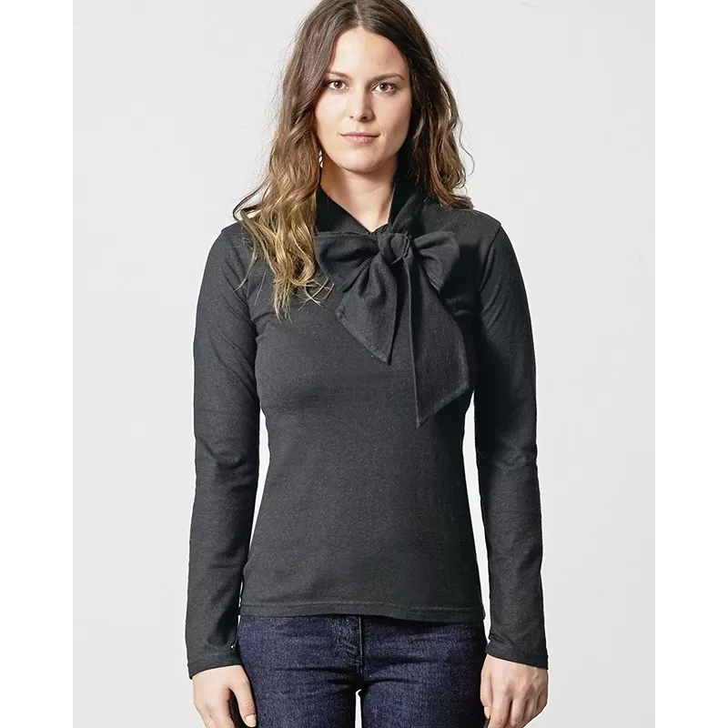 Women's long sleeve sweater with fantasy head hemp knot