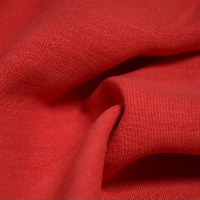 Tissus naturels chanvre - rouge