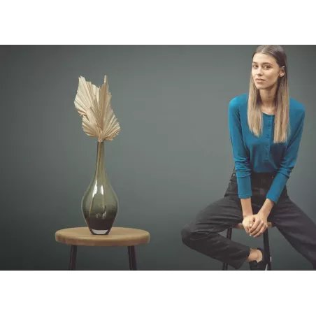 Long Sleeve T-Shirt with Buttoned Col