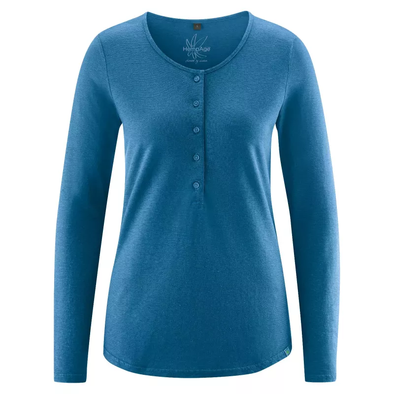 Long Sleeve T-Shirt with Buttoned Col