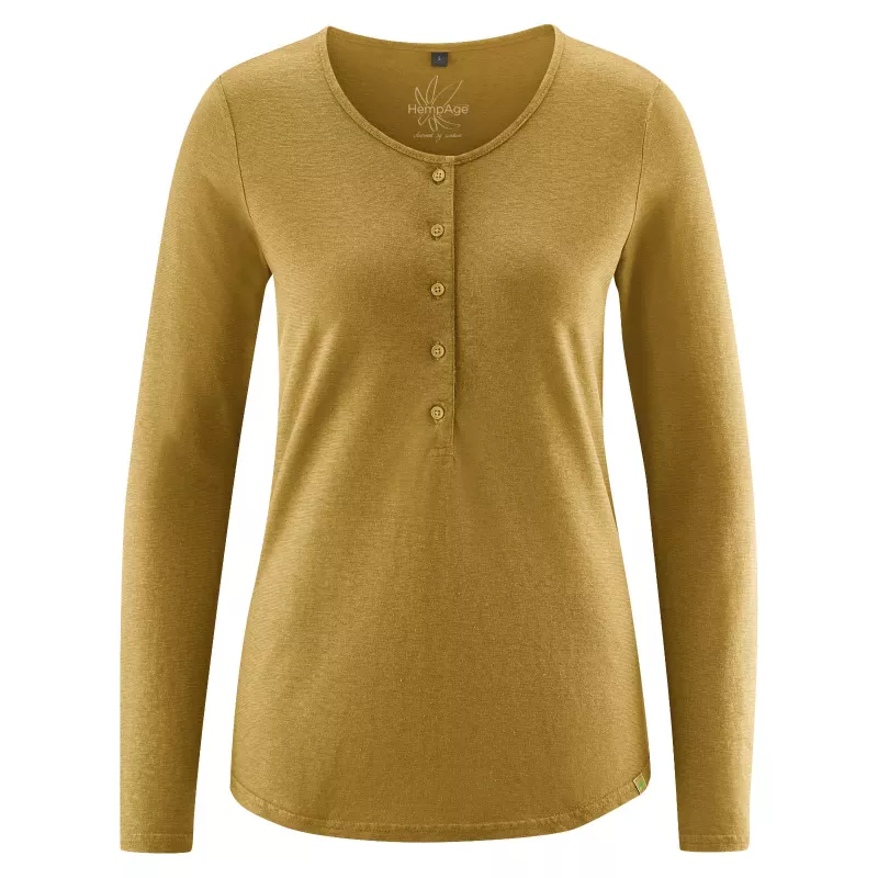 Long Sleeve T-Shirt with Buttoned Col