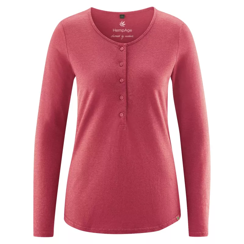 Long Sleeve T-Shirt with Buttoned Col