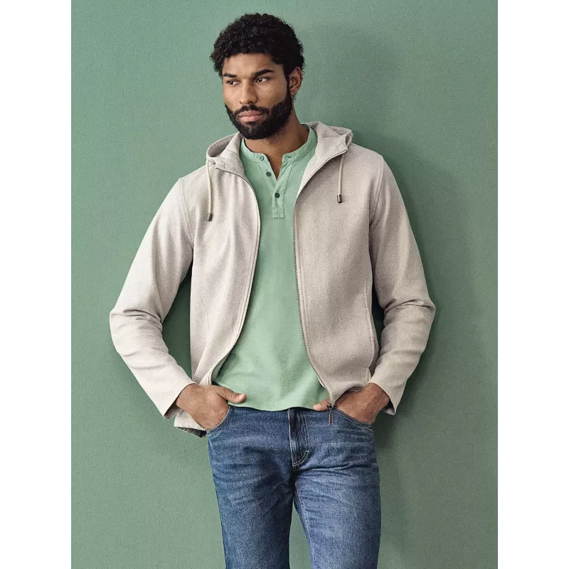 Sportjacke für Herren aus recyceltem Hanf und Bio-Baumwolle