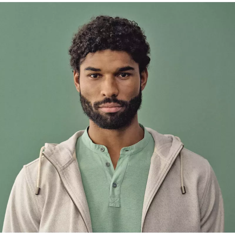 Men's sports jacket, recycled hemp and organic cotton