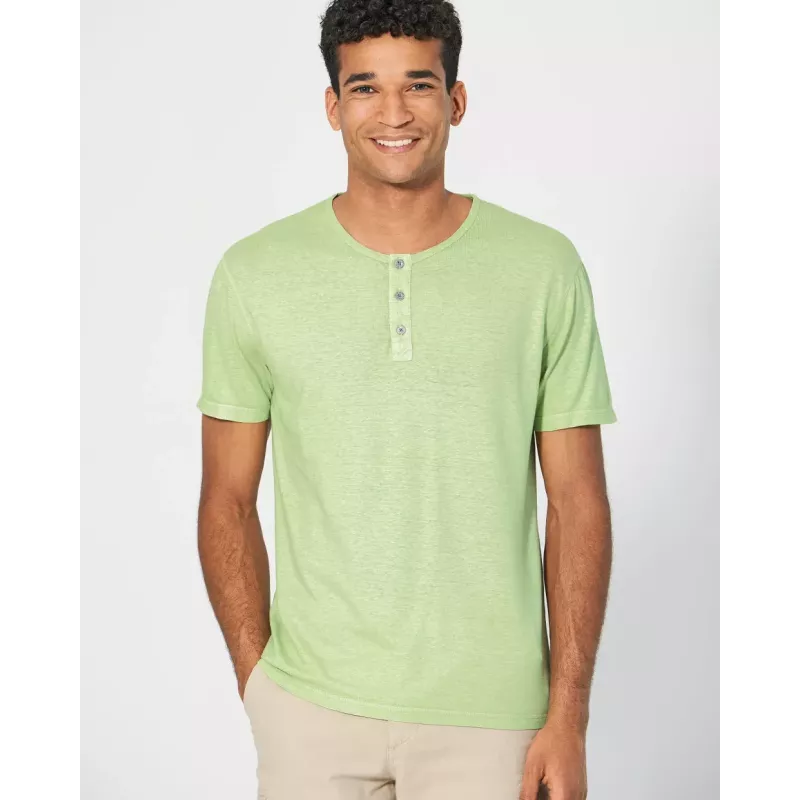 T-shirt manche courte avec col boutonné