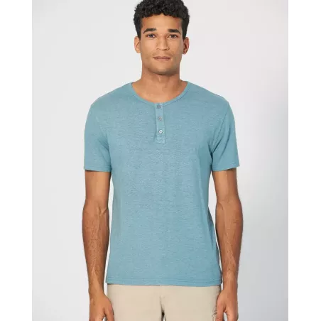 T-shirt manica corta con colletto abbottonato