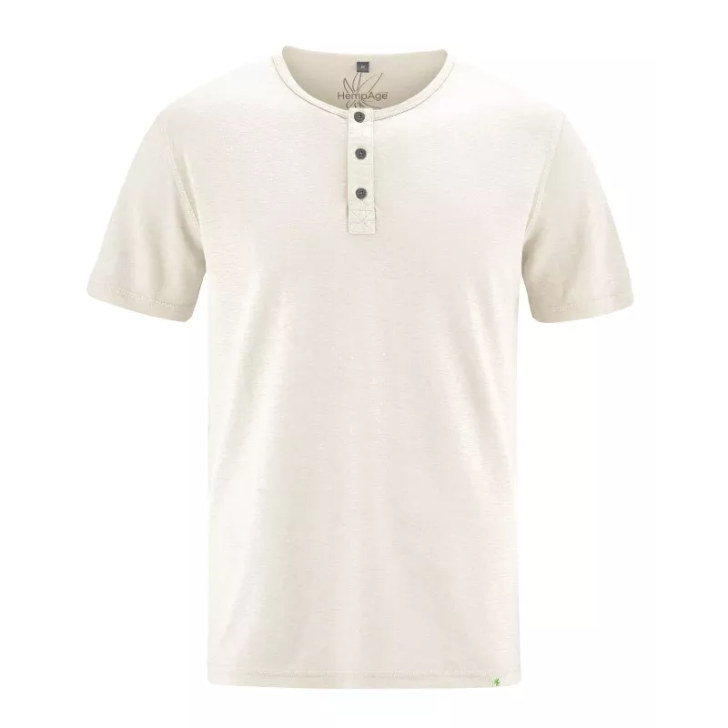 Short sleeve t-shirt with buttoned collar