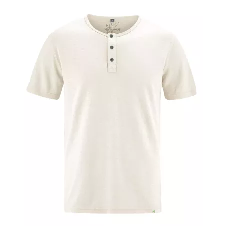 Short sleeve t-shirt with buttoned collar