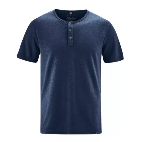 Camiseta de manga corta con collar abotonada